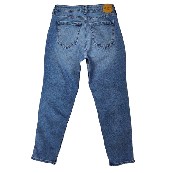 Hollister Curvy High Rise Mom Jeans Cropped Stretch Medium Wash 28x26 Measured - Picture 2 of 12